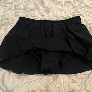 Black swim skirt with built in panty